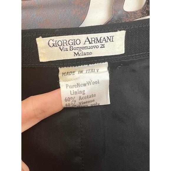Vintage Giorgio Armani Wool Long Pencil Skirt - Picture 9 of 12